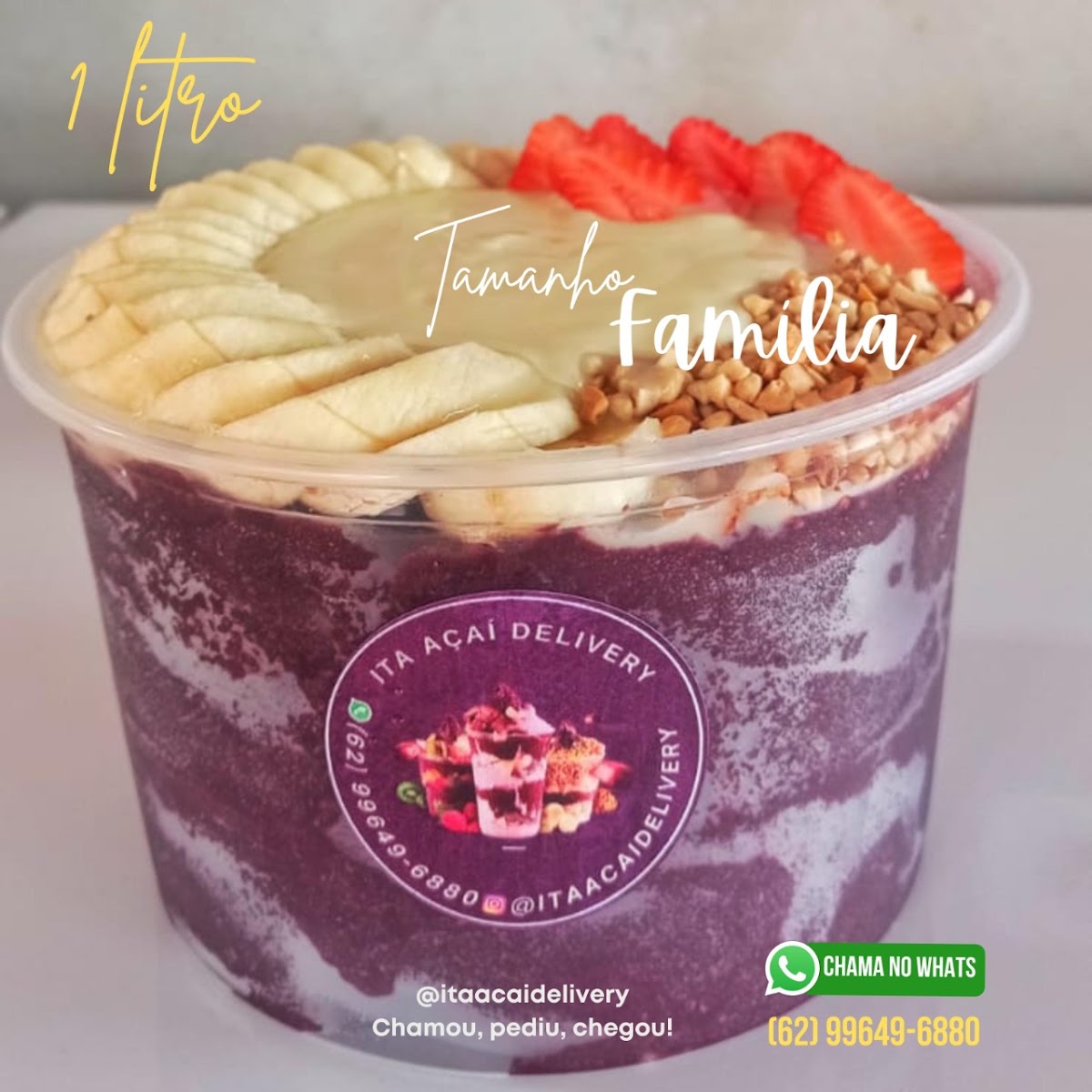 Açaí, entrega. Ita açaí Delivery