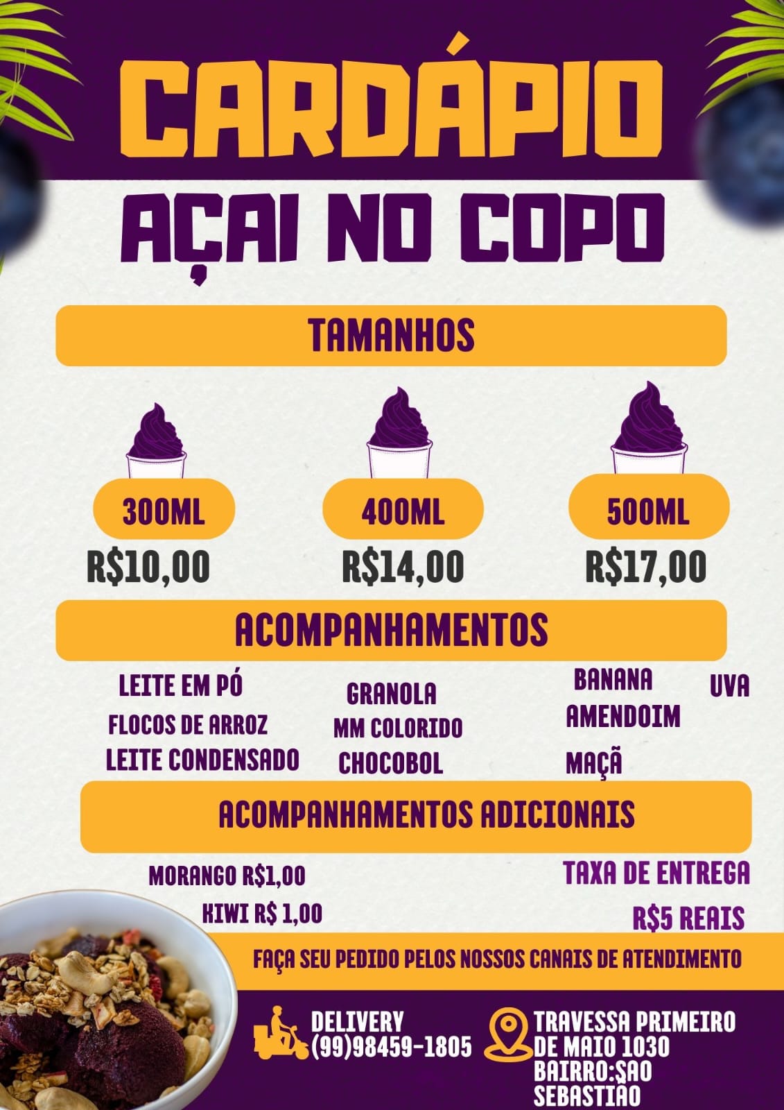 Açai no copo