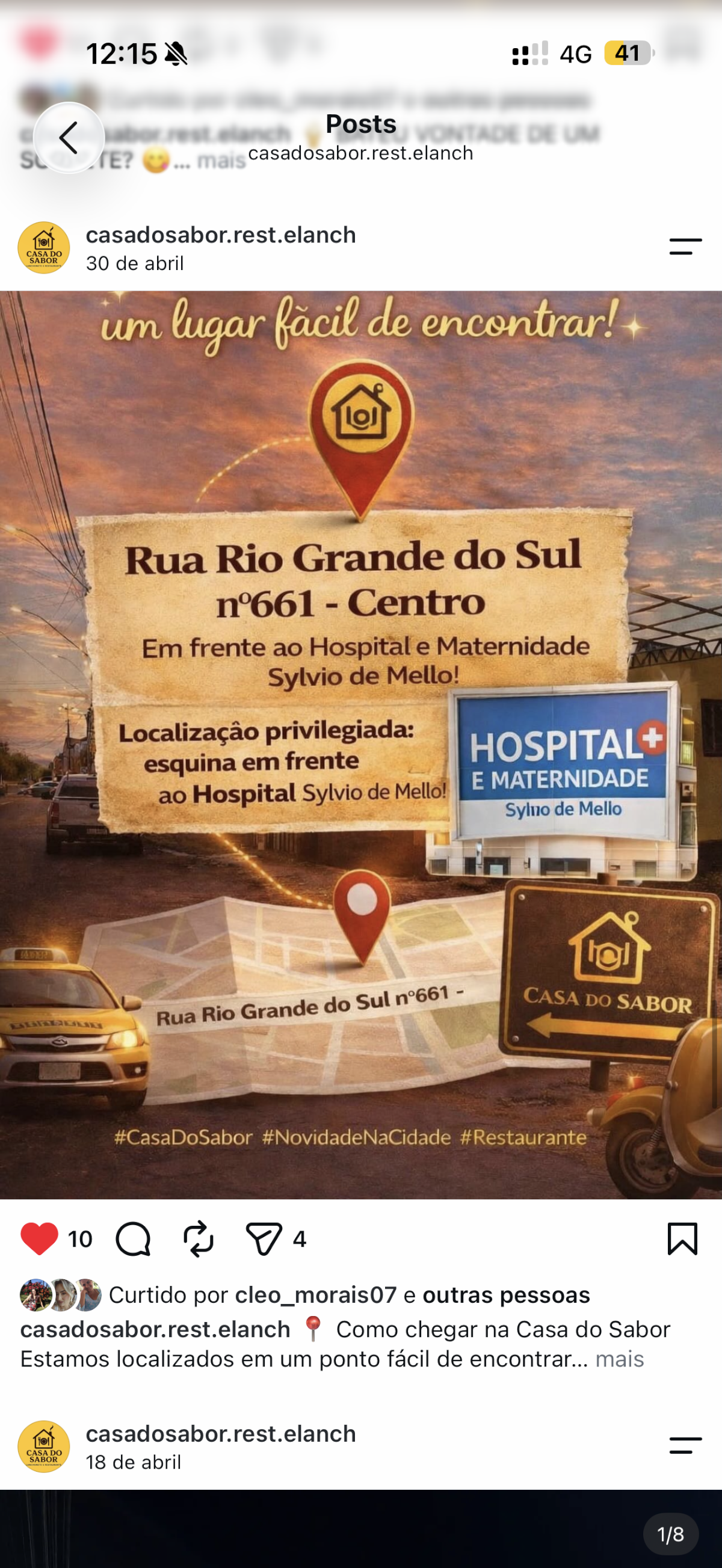 Restaurante e Lanchonete Casa do Sabor