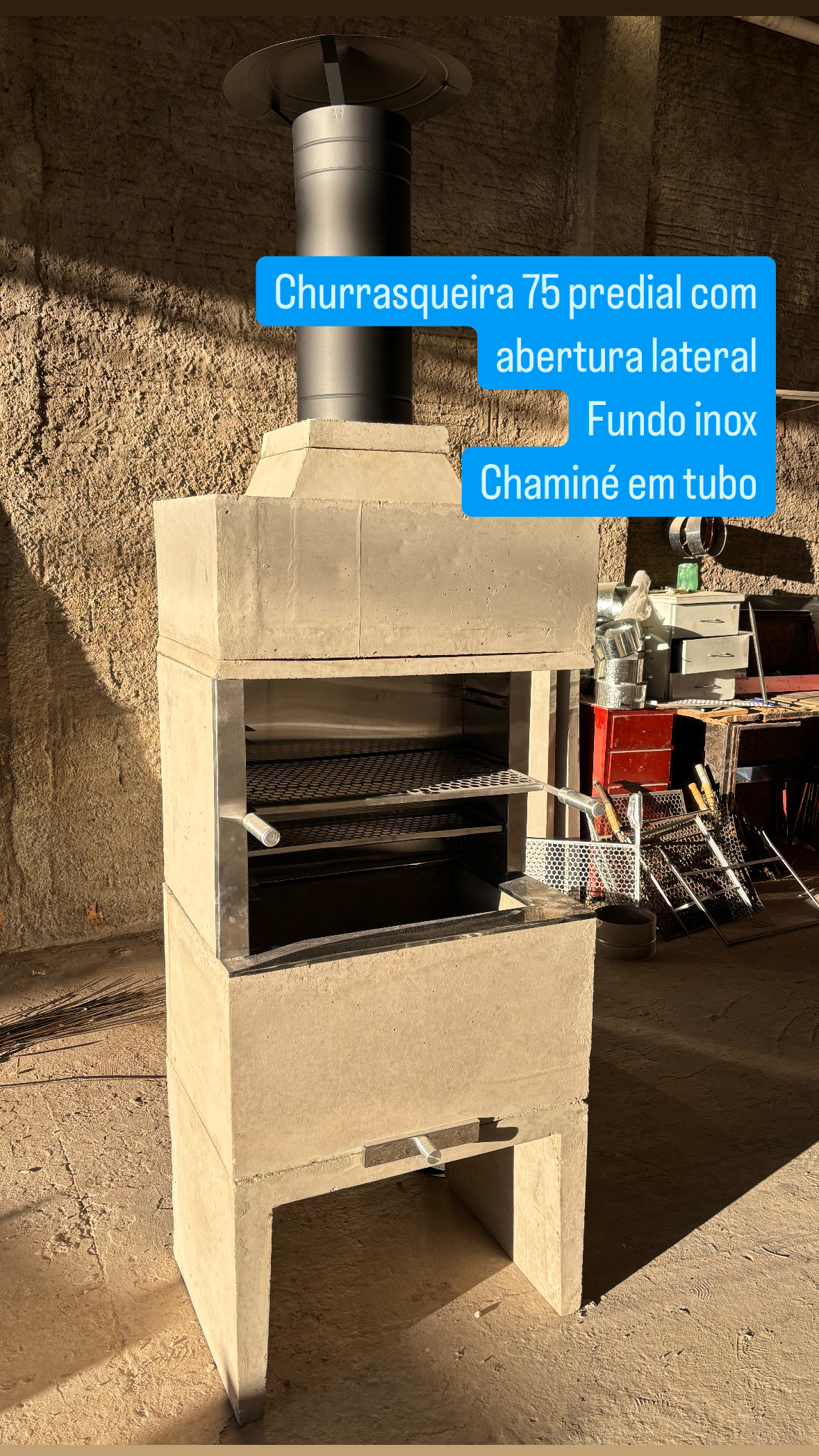 Begnami Churrasqueiras Pré Moldadas de concreto e Acessórios em Inox